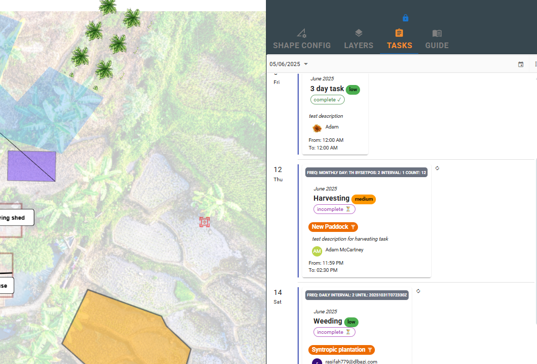 Track tasks