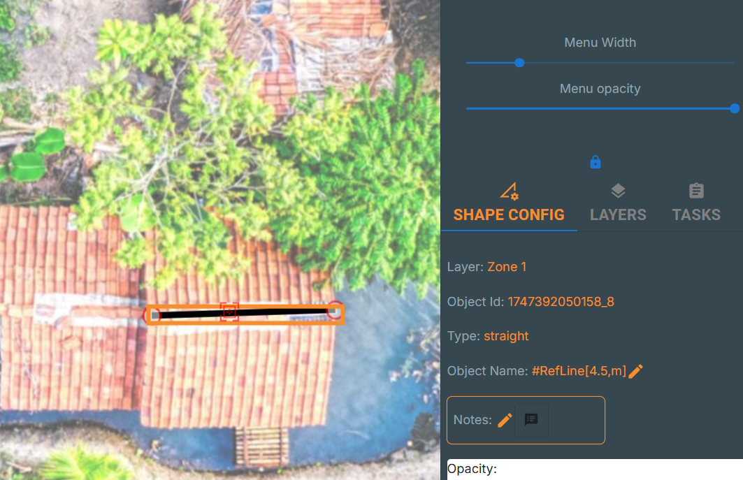 Measurement reference line