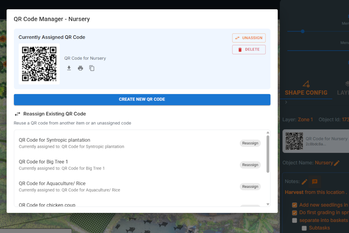 Label and scan with QR codes