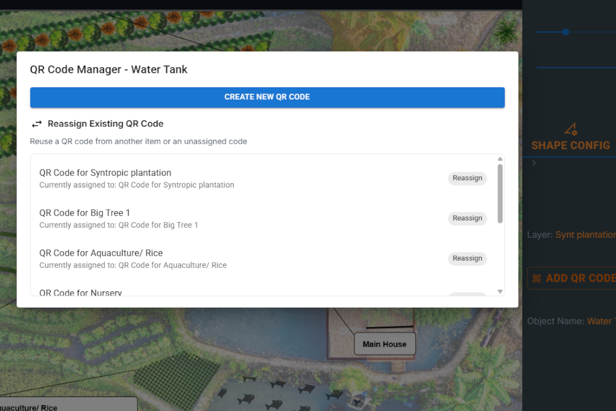 Creating a new QR code for a feature