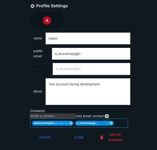 Profile Settings